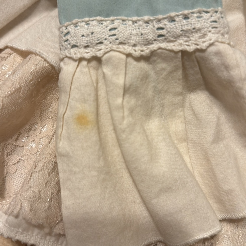 Aqua/cream ruffles dress - Picture 9 of 9